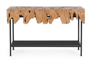 Consolle Radice di Teak Naturale Industriale da Interno - MONTEGO