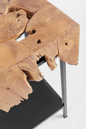 Consolle Radice di Teak Naturale Industriale da Interno - MONTEGO
