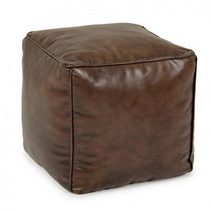 Pouf Marrone Stile Moderno da Interno 40x40 cm - SAVANNAH