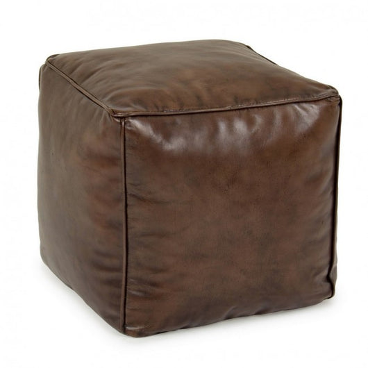 Pouf Marrone Stile Moderno da Interno 40x40 cm - SAVANNAH