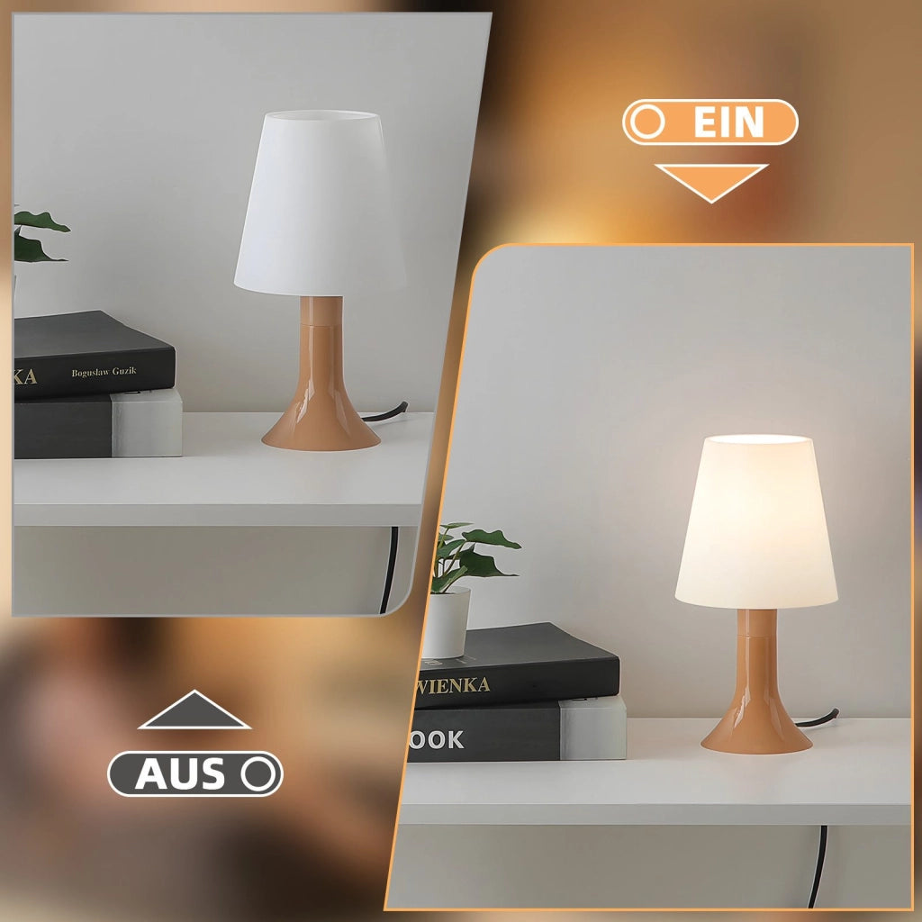 ZMH Lampada da tavolo moderna set 2 pezzi E14 con cavo piccola per soggiorno comodino
