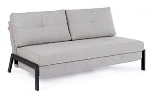 Divano Letto 2 Posti Acciaio Beige Moderno da Interno - ASHTON