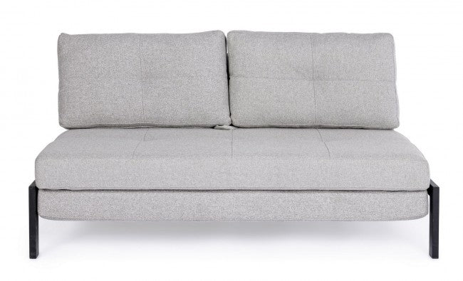 Divano Letto 2 Posti Acciaio Beige Moderno da Interno - ASHTON