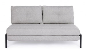 Divano Letto 2 Posti Acciaio Beige Moderno da Interno - ASHTON