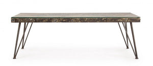 Tavolino Acciaio Grigio Scuro Industriale da Interno 140x75 - OCEANIA