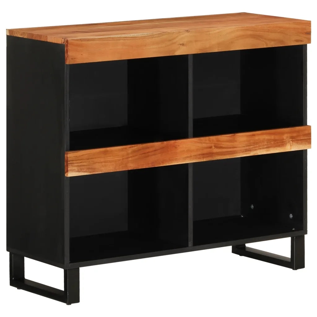 Credenza-Buffet-Armadio da cucina 85x33x75 cm in Legno Massello di Acacia