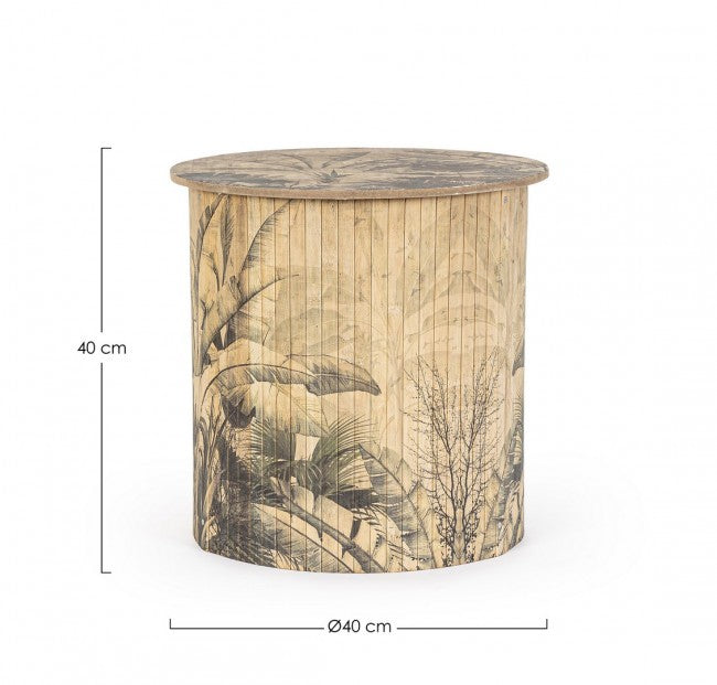 Tavolino Legno Naturale Boho da Interno 40 cm - NIPPON BAMBOO