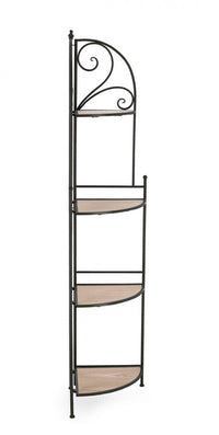 Angoliera 4 Piani Acciaio Nero da Interno - GISELLE