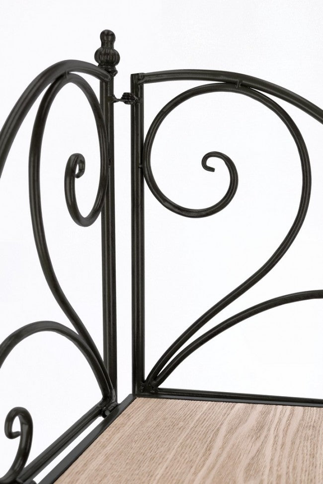 Angoliera 4 Piani Acciaio Nero da Interno - GISELLE