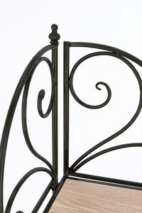 Angoliera 3 Piani Acciaio Nero Stile Rustico da Interno - GISELLE