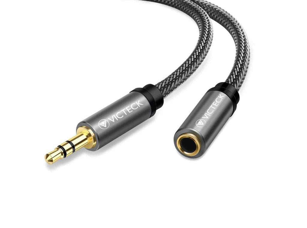 Prolunga Jack Cavo Nylon Intrecciato Jack Audio Stereo 3,5mm Maschio a Femmina Cuffie Prolunga Compatibile con Cuffie Beats Apple iPhone iPad iPod Smartphone MP3 ed altri 1M
