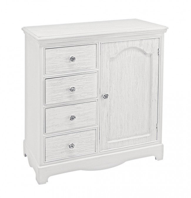 Credenza MDF Impiallacciato Bianca Rustica da Interno - IVORY