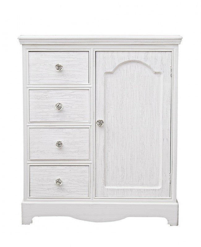 Credenza MDF Impiallacciato Bianca Rustica da Interno - IVORY