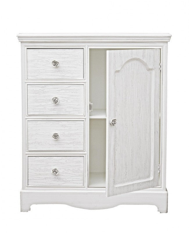 Credenza MDF Impiallacciato Bianca Rustica da Interno - IVORY