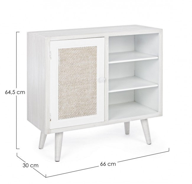 Credenza MDF Impiallacciato Bianca Moderna da Interno - EVERETT