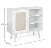 Credenza MDF Impiallacciato Bianca Moderna da Interno - EVERETT