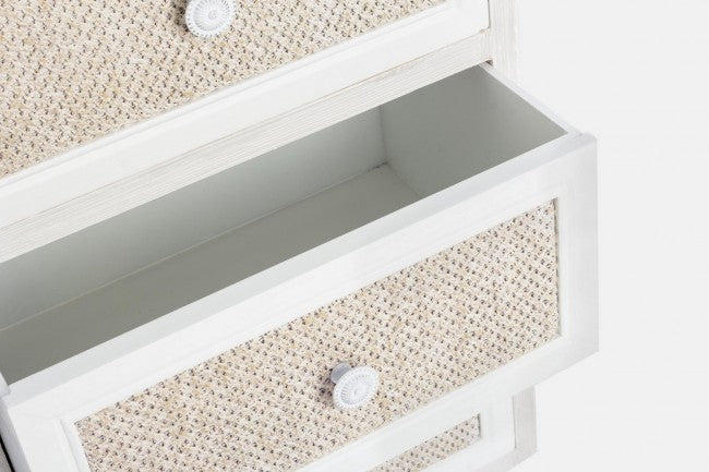 Cassettiera MDF Impiallacciato Bianca Moderna da Interno - EVERETT