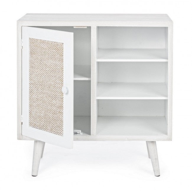 Credenza MDF Impiallacciato Bianca Moderna da Interno - EVERETT