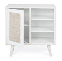 Credenza MDF Impiallacciato Bianca Moderna da Interno - EVERETT