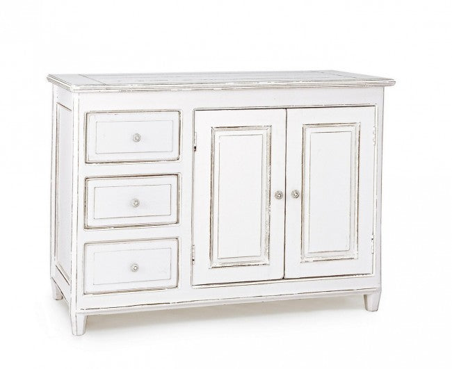 Credenza Legno Bianco Rustico da Interno - MAEVE