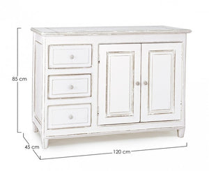 Credenza Legno Bianco Rustico da Interno - MAEVE