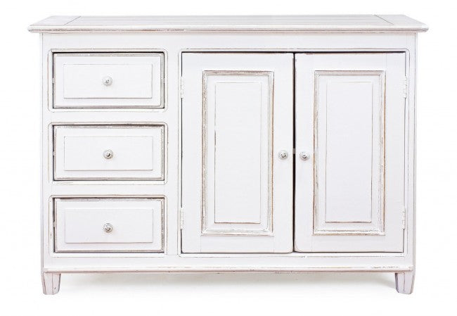 Credenza Legno Bianco Rustico da Interno - MAEVE