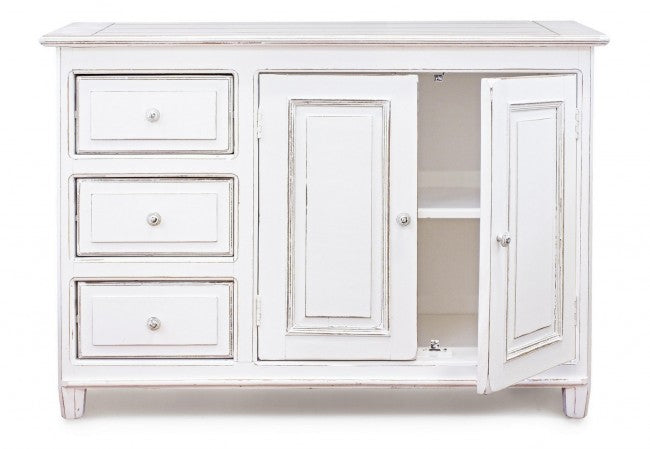 Credenza Legno Bianco Rustico da Interno - MAEVE
