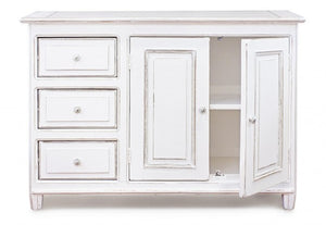 Credenza Legno Bianco Rustico da Interno - MAEVE