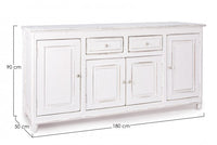Credenza Legno Bianco Shabby da Interno - MAEVE