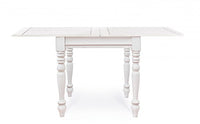 Tavolo Allungabile Legno Bianco Rustico da Interno 80/160x80 - MAEVE