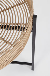 Tavolino Rotondo Acciaio Nero Stile Moderno da Interno - LENNY