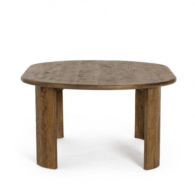 Tavolino Ovale Legno Marrone Rustico da Interni 130x80 - PHOENIX