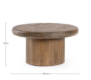 Tavolino Legno Naturale Rustico da Interno 75 cm - PHOENIX