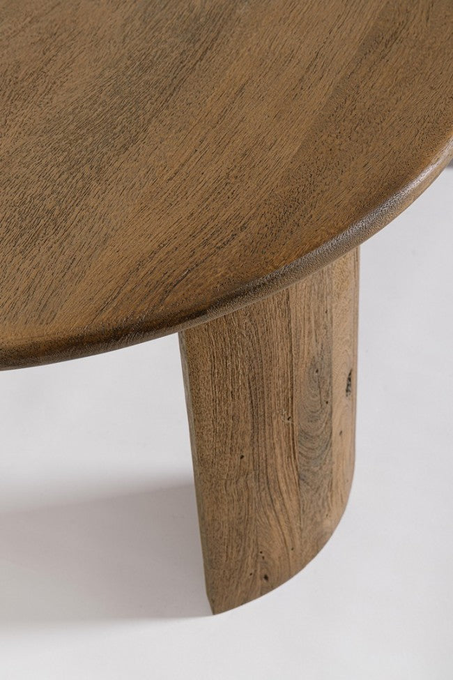 Tavolino Ovale Legno Marrone Rustico da Interni 130x80 - PHOENIX