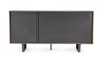 Credenza Legno Naturale e Nero Industriale da Interno - BRAMBLE