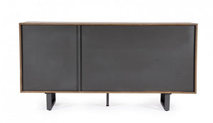 Credenza Legno Naturale e Nero Industriale da Interno - BRAMBLE
