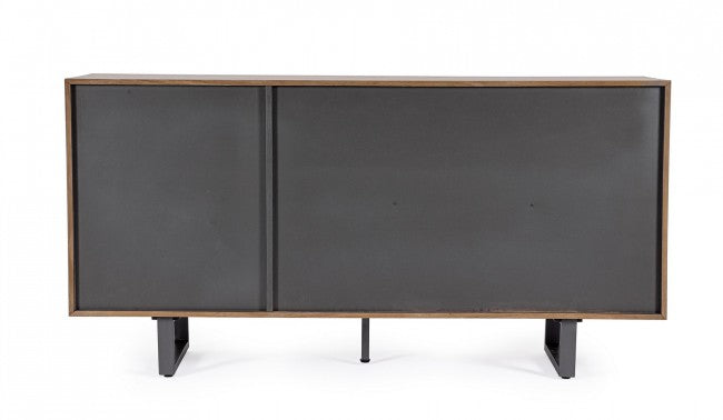 Credenza Legno Naturale e Nero Industriale da Interno - BRAMBLE