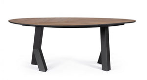 Tavolo MDF Impiallacciato Nero Moderno da Interno 200x115 - BRAMBLE