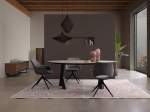 Tavolo MDF Impiallacciato Nero Moderno da Interno 200x115 - BRAMBLE