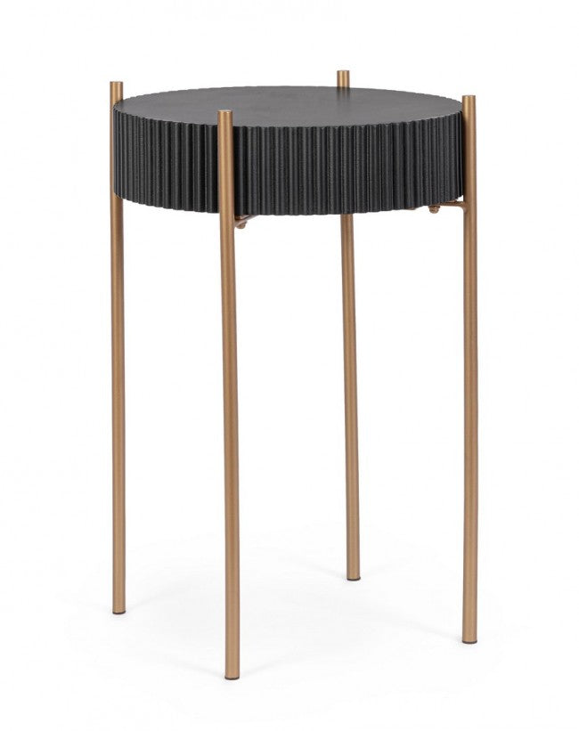 Tavolino Acciaio Nero Moderno da Interno H64.5 cm - FREYA