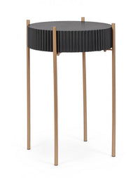 Tavolino Acciaio Nero Moderno da Interno H64.5 cm - FREYA