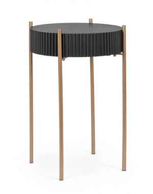 Tavolino Acciaio Nero Moderno da Interno H64.5 cm - FREYA