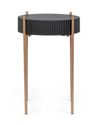 Tavolino Acciaio Nero Moderno da Interno H64.5 cm - FREYA