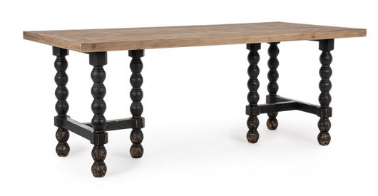 Tavolo Rettangolare Legno Marrone Rustico da Interno 198x94 - MODERN RUSTIC