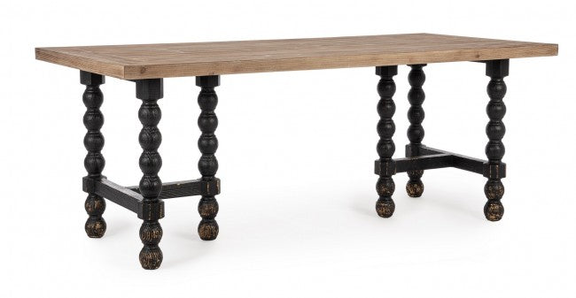 Tavolo Rettangolare Legno Marrone Rustico da Interno 198x94 - MODERN RUSTIC