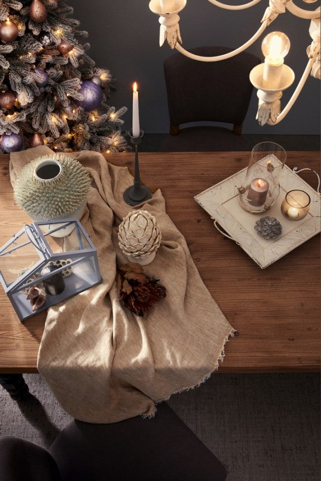 Tavolo Rettangolare Legno Marrone Rustico da Interno 198x94 - MODERN RUSTIC