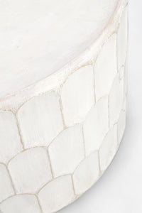 Tavolino Legno Bianco Boho da Interno 66 cm - ROAM