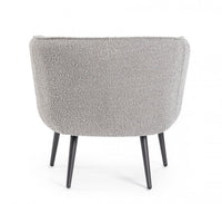 Poltrona Grigio Bouclé Moderna da Interno - MAE