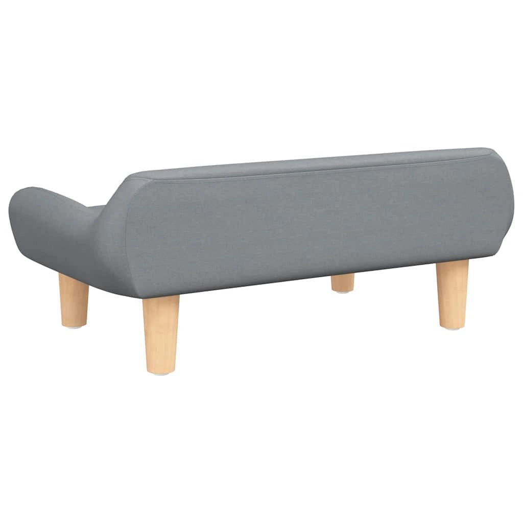 Cuccia per cani comoda cesta da divano colore chiaro 70 x 40 x 24 cm tessuto grigio 02_0043100