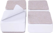 Risparmia Spazio Verghiaccianti in Acciaio - 6 cm - Autoadesivi - Struttura in Acciaio - Aggiunge 3 cm di Altezza - Sostegni per Letti, Sedie e Comò - Supporta 20 Lbs - Forma Quadrata - Bianco.